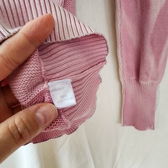 Peruvian Connection pullover Sweater tie dye distressed grunge purple S oversize - Picture 5 of 10